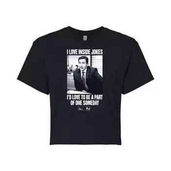 Укороченная футболка The Office Michael Jokes для юниоров Licensed Character, черный