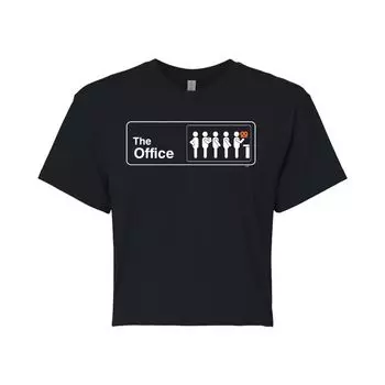 Укороченная футболка The Office Pretzel Day для юниоров Licensed Character, черный