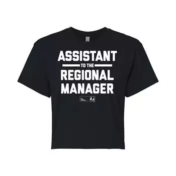 Укороченная футболка The Office Regional Manager для юниоров Licensed Character, черный