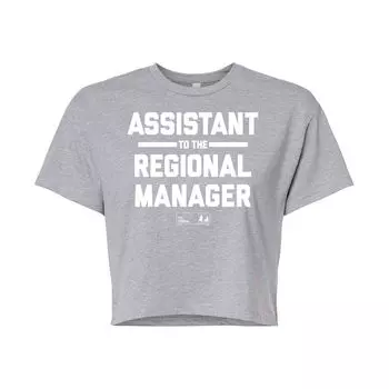Укороченная футболка The Office Regional Manager для юниоров Licensed Character, серый