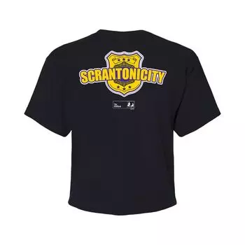 Укороченная футболка The Office Scrantonicity для юниоров Licensed Character, черный