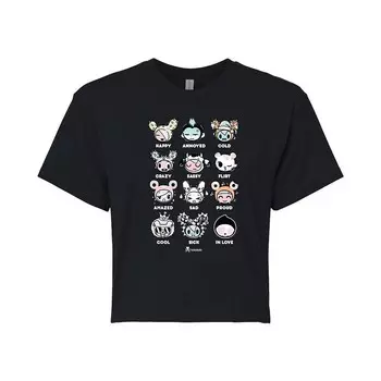 Укороченная футболка Tokidoki Emotions для юниоров Licensed Character, черный