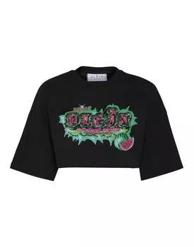 Укороченная футболка Tutti Frutti PHILIPP PLEIN, черный