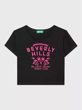 Укороченная футболка United Colors Of Benetton, черный