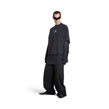 Укороченная футболка Unity Sports Icon, большой размер BALENCIAGA, черный/белый