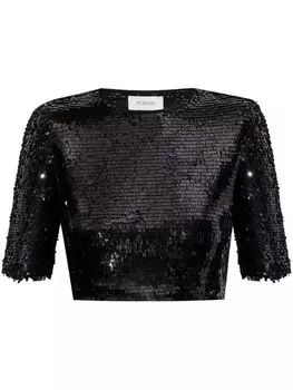 Укороченная футболка Vongola Sportmax, черный