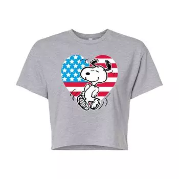 Укороченная футболка в форме сердца для юниоров Peanuts USA Licensed Character
