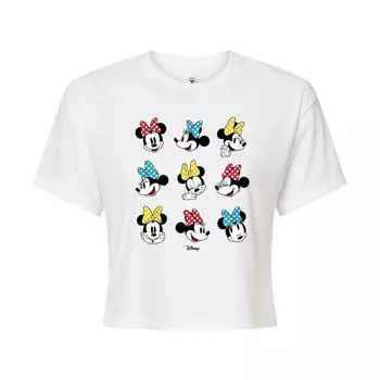 Укороченная футболка в горошек с бантом Disney's Minnie Mouse Juniors, белый