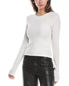 Укороченная футболка в рубчик rag & bone, белый