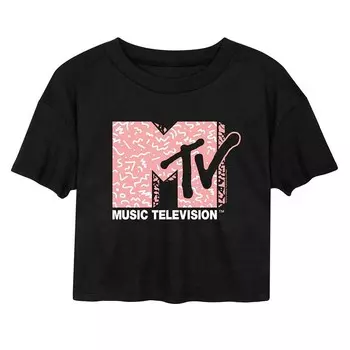 Укороченная футболка в стиле MTV для юниоров Licensed Character, черный