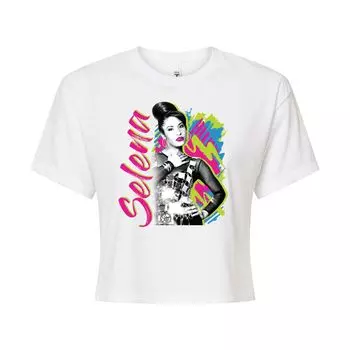 Укороченная футболка в стиле ретро для юниоров Selena Quintanilla Licensed Character, белый
