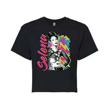 Укороченная футболка в стиле ретро для юниоров Selena Quintanilla Licensed Character, черный