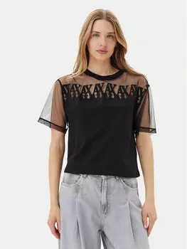 Укороченная футболка XW000516 AF10359 UC001 Armani Exchange, черный