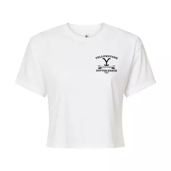 Укороченная футболка Yellowstone Dutton Arrows для юниоров Licensed Character, белый