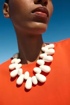 Укороченная футболка ZARA, оранжевый