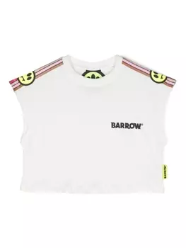 Укороченная хлопковая футболка Barrow Kids, белый