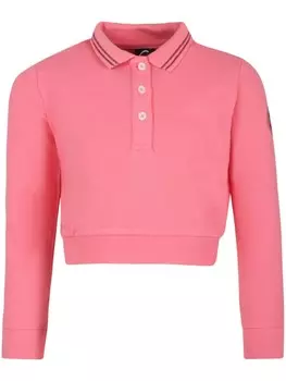 Укороченная хлопковая рубашка-поло Colmar Kids, розовый