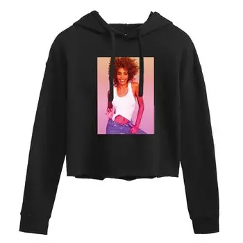 Укороченная худи с фотографией Whitney Houston для юниоров Licensed Character, черный