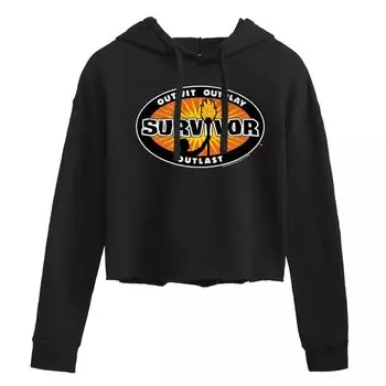 Укороченная худи с логотипом Juniors' Survivor Licensed Character, черный