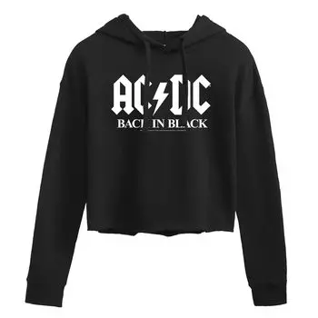 Укороченная худи с рисунком AC/DC для юниоров "Back In Black" Licensed Character