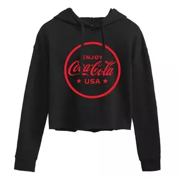 Укороченная худи с рисунком Coca-Cola Enjoy для юниоров Licensed Character, черный