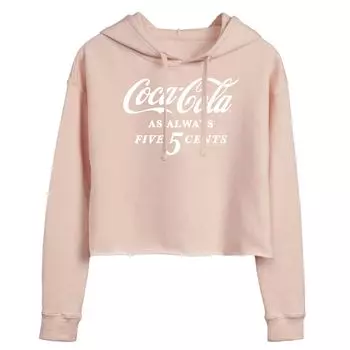 Укороченная худи с рисунком Coca-Cola Five Cents для юниоров Licensed Character, розовый