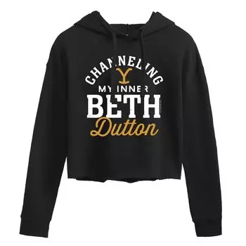 Укороченная худи с рисунком Yellowstone "Inner Beth" для юниоров Licensed Character