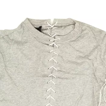 Укороченная Кружевная Футболка с Длинным Рукавом Unravel Project - Серый, серый