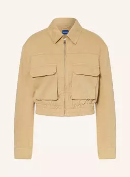 Укороченная куртка адана Hugo Blue, бежевый