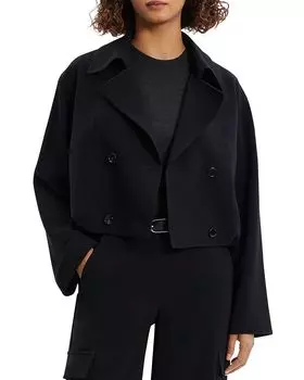 Укороченная куртка Admiral Crepe Trench Theory, черный