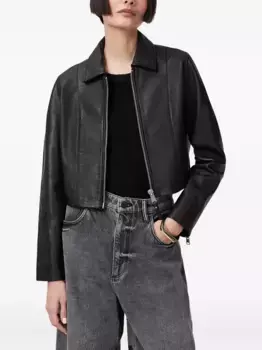 Укороченная куртка AllSaints, черный