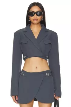 Укороченная куртка anja Lioness, цвет slate