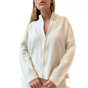 Укороченная куртка-бомбер Flores в снегу CRUSH Cashmere, цвет snow