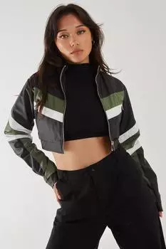 Укороченная куртка-борцовка Pink Vanilla, зеленый