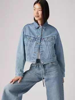 Укороченная куртка дальнобойщика 90-х годов Levi's, цвет Strange Encounter - Medium Wash