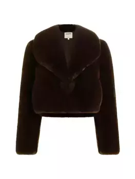 Укороченная куртка Davy из искусственного меха L'Agence, цвет ganache