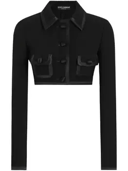 Укороченная куртка Dolce & Gabbana на пуговицах, черный