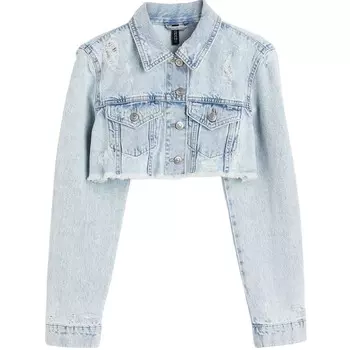 Укороченная куртка H&amp;M, светло-голубой