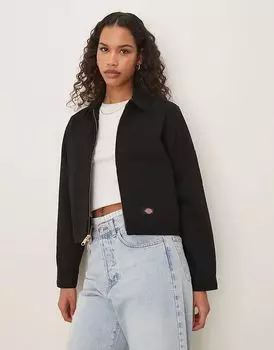 Укороченная куртка Эйзенхауэра на подкладке черного цвета Dickies