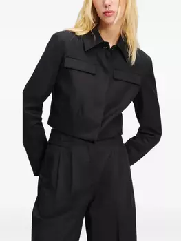 Укороченная куртка Karl Lagerfeld с карманами, черный
