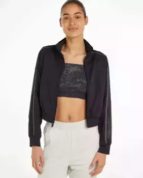 Укороченная куртка на молнии Calvin Klein, черный