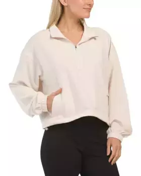 Укороченная куртка на молнии до половины длины из жатого хлопка Andrea Mini Mini 90 Degree By Reflex, цвет Crystal