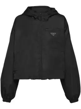 Укороченная куртка Re-Nylon Prada, черный