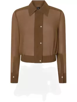 Укороченная куртка-рубашка PINKO, коричневый