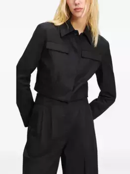 Укороченная куртка с карманами KARL LAGERFELD, черный