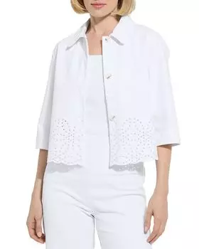 Укороченная куртка с люверсами Gem Lyss, белый