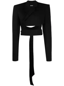 Укороченная куртка с ремешками ANDREDAMO, черный