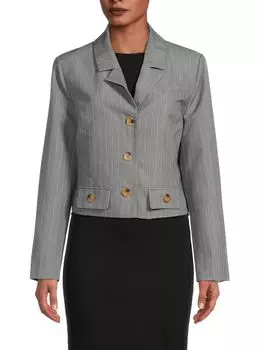 Укороченная куртка в полоску Javi с защипами Walter Baker, цвет Heather Pinstripe