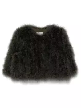 Укороченная куртка Yves Salomon, зеленый