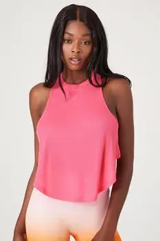 Укороченная майка Active с открытой спиной Forever 21, розовый